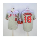 mlb jerseys los angeles angels #19 simmons grey