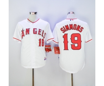 mlb jerseys los angeles angels #19 simmons white