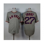 mlb jerseys los angeles angels #27 trout grey[1965 m&n]