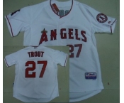 mlb jerseys los angeles angels #27 trout white