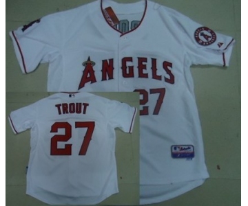 mlb jerseys los angeles angels #27 trout white