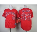 mlb jerseys los angeles angels #33 wilson red