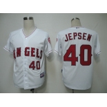 mlb jerseys los angeles angels #40 jepsen white(cool base)