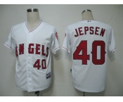 mlb jerseys los angeles angels #40 jepsen white(cool base)