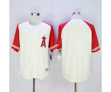 mlb jerseys los angeles angels blank cream[2016 new]