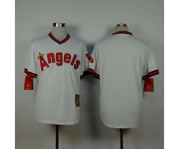 mlb jerseys los angeles angels blank white[1980 m&n]