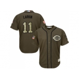 Cincinnati Reds #11 Barry Larkin Green Salute to Service Stitched Baseball Jersey