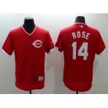 Cincinnati Reds #14 Pete Rose Red Flexbase Authentic Collection Cooperstown Stitched MLB Jersey