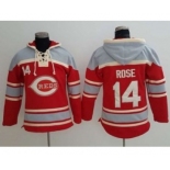 Cincinnati Reds #14 Pete Rose Red Sawyer Hooded Sweatshirt Baseball Hoodie