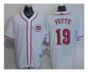 Cincinnati Reds #19 Joey Votto White New Cool Base Stitched Baseball Jersey