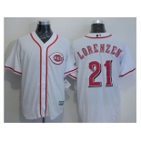 Cincinnati Reds #21 Michael Lorenzen White New Cool Base Stitched Baseball Jersey