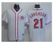 Cincinnati Reds #21 Michael Lorenzen White New Cool Base Stitched Baseball Jersey