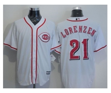 Cincinnati Reds #21 Michael Lorenzen White New Cool Base Stitched Baseball Jersey