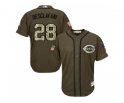 Cincinnati Reds #28 Anthony DeSclafani Green Salute to Service Stitched MLB Jersey