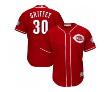 Cincinnati Reds #30 Ken Griffey Jr Red 2016 Hall Of Fame Induction Cool Base Player Jersey