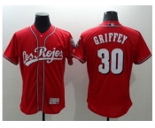 Cincinnati Reds #30 Ken Griffey Red Flexbase Authentic Collection Los Rojos Stitched Baseball Jersey