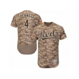 Cincinnati Reds #4 Scooter Gennett Camo Flexbase Authentic Collection MLB Jersey