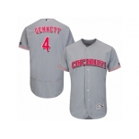 Cincinnati Reds #4 Scooter Gennett Grey Flexbase Authentic Collection MLB Jersey