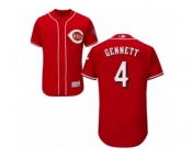 Cincinnati Reds #4 Scooter Gennett Red Flexbase Authentic Collection MLB Jersey