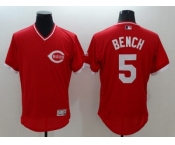 Cincinnati Reds #5 Johnny Bench Red Flexbase Authentic Collection Cooperstown Stitched Baseball Jersey