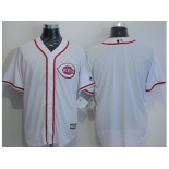 Cincinnati Reds Blank White New Cool Base Stitched Baseball Jersey