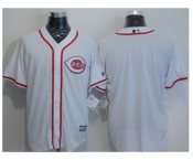 Cincinnati Reds Blank White New Cool Base Stitched Baseball Jersey