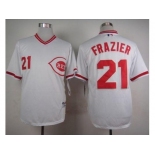 MLB Cincinnati Reds #21 Todd Frazier White 1990 Turn Back The Clock Stitched Baseball jerseys