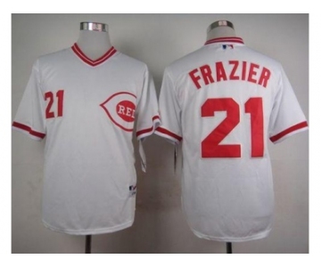 MLB Cincinnati Reds #21 Todd Frazier White 1990 Turn Back The Clock Stitched Baseball jerseys