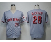 MLB Cincinnati Reds #28 Heisey Grey Cool Base]