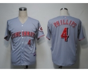 MLB Cincinnati Reds #4 Phillips Grey[Cool Base]