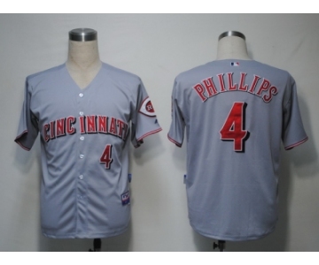 MLB Cincinnati Reds #4 Phillips Grey[Cool Base]