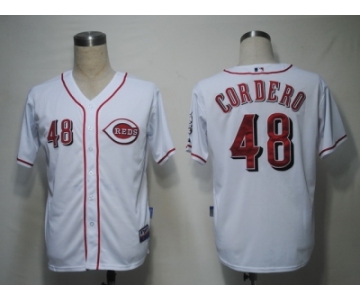 MLB Cincinnati Reds #48 Cordero White[Cool Base]