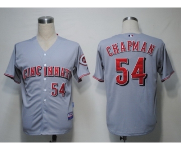 MLB Cincinnati Reds #54 Chapman Grey[Cool Base]