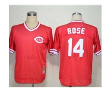 MLB Jerseys Cincinnati Reds #14 Rose Red