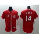 Men Cincinnati Reds #14 Pete Rose Majestic Red Flexbase Authentic Collection Jersey