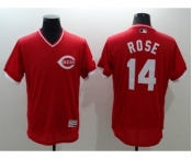 Men Cincinnati Reds #14 Pete Rose Majestic Red Flexbase Authentic Collection Player Jersey