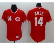 Men Cincinnati Reds #14 Pete Rose Majestic Red Flexbase Authentic Cooperstown Player Jersey