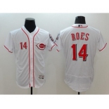 Men Cincinnati Reds #14 Pete Rose Majestic White Flexbase Authentic Collection Jersey