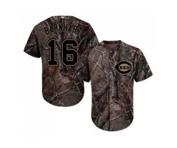 Men Cincinnati Reds #16 Tucker Barnhart Camo Realtree Collection Cool Base Stitched MLB Jersey