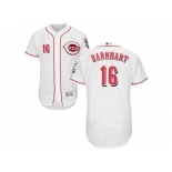 Men Cincinnati Reds #16 Tucker Barnhart White Flexbase Authentic Collection Stitched MLB Jersey