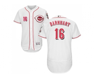 Men Cincinnati Reds #16 Tucker Barnhart White Flexbase Authentic Collection Stitched MLB Jersey