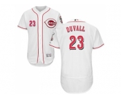 Men Cincinnati Reds #23 Adam Duvall White Flexbase Authentic Collection Stitched MLB Jersey