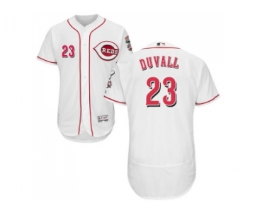 Men Cincinnati Reds #23 Adam Duvall White Flexbase Authentic Collection Stitched MLB Jersey