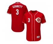 Men Cincinnati Reds #3 Scooter Gennett Red Flexbase Authentic Collection Stitched MLB Jersey