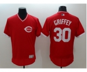 Men Cincinnati Reds #30 Ken Griffey Jr Majestic red Flexbase Authentic Cooperstown Player Jersey