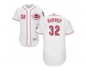 Men Cincinnati Reds #32 Matt Harvey White Flexbase Authentic Collection Stitched MLB Jersey