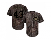 Men Cincinnati Reds #43 Scott Schebler Camo Realtree Collection Cool Base Stitched MLB Jersey