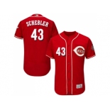 Men Cincinnati Reds #43 Scott Schebler Red Flexbase Authentic Collection Stitched MLB Jersey