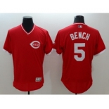 Men Cincinnati Reds #5 Johnny Bench Majestic Red Flexbase Authentic Cooperstown Player Jersey