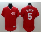 Men Cincinnati Reds #5 Johnny Bench Majestic Red Flexbase Authentic Cooperstown Player Jersey